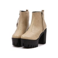 Botins de plataforma marrons